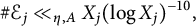 number sign script upper E Subscript j Baseline much less than Subscript eta comma upper A Baseline upper X Subscript j Baseline left parenthesis log upper X Subscript j Baseline right parenthesis Superscript negative 10 Baseline comma