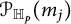 script upper P Subscript double struck upper H Sub Subscript p Baseline left parenthesis m Subscript j Baseline right parenthesis