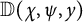 double struck upper D left parenthesis chi comma psi comma y right parenthesis