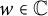 w element of double struck upper C
