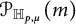 script upper P Subscript double struck upper H Sub Subscript p comma mu Baseline left parenthesis m right parenthesis