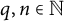 q comma n element of double struck upper N