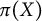 pi left parenthesis upper X right parenthesis