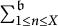 sigma summation Underscript 1 less than or equals n less than or equals upper X Overscript German b Endscripts