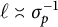 script l equivalent to sigma Subscript p Superscript negative 1