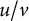 u divided by v