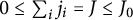 0 less than or equals sigma summation Underscript i Endscripts j Subscript i Baseline equals upper J less than or equals upper J 0