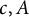 c comma upper A