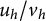 u Subscript h Baseline divided by v Subscript h