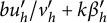 b u prime Subscript h divided by v prime Subscript h plus k beta prime Subscript h