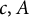 c comma upper A