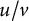 u divided by v