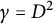gamma equals upper D squared