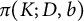 pi left parenthesis upper K semicolon upper D comma b right parenthesis