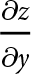 partial differential z partial differential y