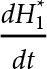 dH 1 asterisk dt