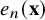 e Subscript n Baseline left parenthesis bold x right parenthesis