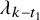 lamda Subscript k minus t 1