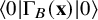 left angle bracket 0 StartAbsoluteValue normal upper Gamma Subscript upper B Baseline left parenthesis bold x right parenthesis EndAbsoluteValue 0 right angle bracket