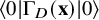 left angle bracket 0 StartAbsoluteValue normal upper Gamma Subscript upper D Baseline left parenthesis bold x right parenthesis EndAbsoluteValue 0 right angle bracket