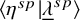 left angle bracket eta Superscript s p Baseline vertical bar lamda underbar Superscript s p Baseline right angle bracket