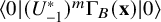 left angle bracket 0 StartAbsoluteValue left parenthesis upper U Subscript negative 1 Superscript asterisk Baseline right parenthesis Superscript m Baseline normal upper Gamma Subscript upper B Baseline left parenthesis bold x right parenthesis EndAbsoluteValue 0 right angle bracket