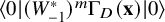 left angle bracket 0 StartAbsoluteValue left parenthesis upper W Subscript negative 1 Superscript asterisk Baseline right parenthesis Superscript m Baseline normal upper Gamma Subscript upper D Baseline left parenthesis bold x right parenthesis EndAbsoluteValue 0 right angle bracket