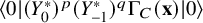 left angle bracket 0 StartAbsoluteValue left parenthesis upper Y 0 Superscript asterisk Baseline right parenthesis Superscript p Baseline left parenthesis upper Y Subscript negative 1 Superscript asterisk Baseline right parenthesis Superscript q Baseline normal upper Gamma Subscript upper C Baseline left parenthesis bold x right parenthesis EndAbsoluteValue 0 right angle bracket