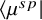 left angle bracket mu Superscript s p Baseline vertical bar