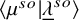 left angle bracket mu Superscript s o Baseline vertical bar lamda underbar Superscript s o Baseline right angle bracket