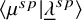 left angle bracket mu Superscript s p Baseline vertical bar lamda underbar Superscript s p Baseline right angle bracket