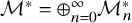script upper M Superscript asterisk Baseline equals circled plus Underscript n equals 0 Overscript infinity Endscripts script upper M Subscript n Superscript asterisk
