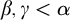 beta comma gamma less than alpha