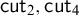 sans serif cut Subscript 2 Baseline comma sans serif cut Subscript 4 Baseline