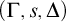 left parenthesis normal upper Gamma comma s comma normal upper Delta right parenthesis