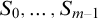 upper S 0 comma ellipsis comma upper S Subscript m minus 1 Baseline