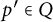 p prime element of upper Q