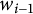 w Subscript i minus 1
