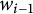 w Subscript i minus 1