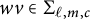 w v element of normal upper Sigma Subscript script l comma m comma c