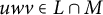 u w v element of upper L intersection upper M