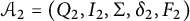 script upper A 2 equals left parenthesis upper Q 2 comma upper I 2 comma normal upper Sigma comma delta 2 comma upper F 2 right parenthesis