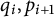 q Subscript i Baseline comma p Subscript i plus 1 Baseline