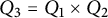 upper Q 3 equals upper Q 1 times upper Q 2