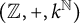 left parenthesis double struck upper Z comma plus comma k Superscript double struck upper N Baseline right parenthesis