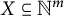 upper X subset of or equal to double struck upper N Superscript m