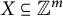 upper X subset of or equal to double struck upper Z Superscript m