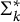 normal upper Sigma Subscript k Superscript asterisk