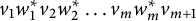 v 1 w 1 Superscript asterisk Baseline v 2 w 2 Superscript asterisk Baseline ellipsis v Subscript m Baseline w Subscript m Superscript asterisk Baseline v Subscript m plus 1 Baseline