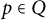 p element of upper Q